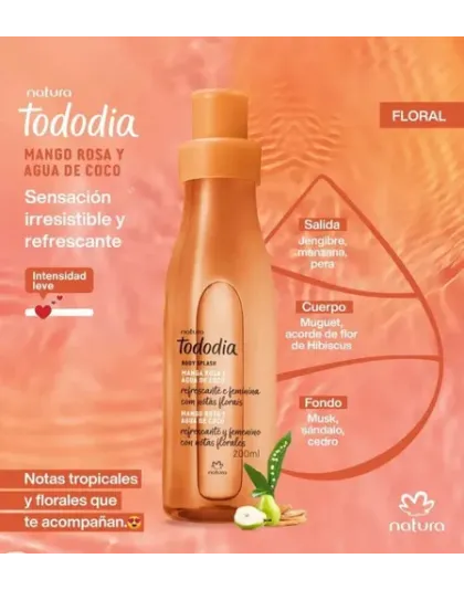 Body Splash Mango Rosa y Agua de Coco de Natura