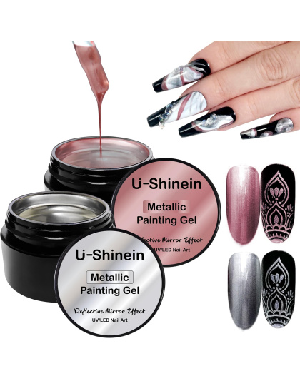 Metal Painting Gel Champagne y Argent