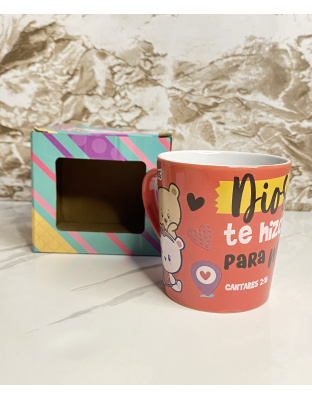 Taza ¨Dios te hizo para mi¨ Mugoshos