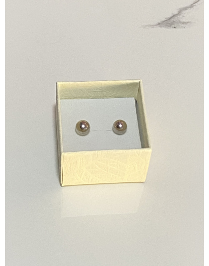 Aretes de bolita grande Plata925