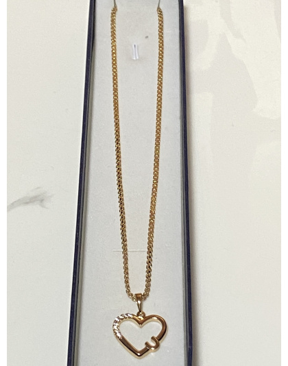 Dije de corazón liso y diamante blanco Xuping