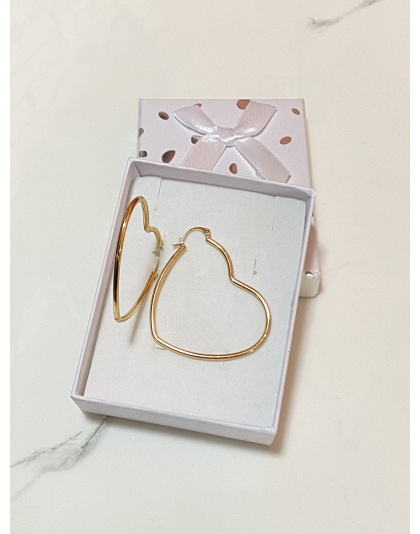 Aretes lisos de corazón
