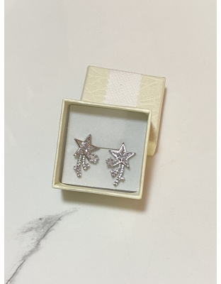 Aretes plateados de estrella Xuping
