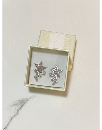 Aretes plateados de estrella Xuping